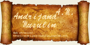Andrijana Musulin vizit kartica